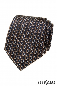 Krawatte mit blaubraunem Muster