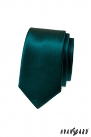 Smaragdgrüne schmale Krawatte
