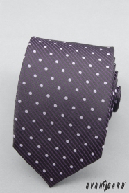 Gepunktete violette Krawatte lila Tupfen