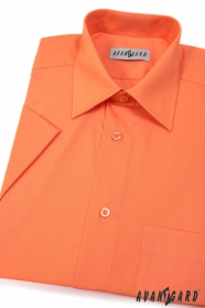 Herren Hemd  kurzarm  Orange