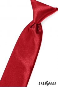 Jungen Kinder Krawatte rot mit Glanz