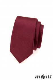 Krawatte SLIM bordeaux matt