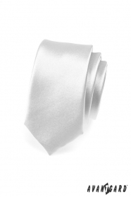 Silberne schmale Krawatte SLIM
