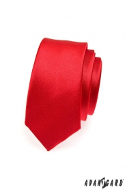 Rote schmale SLIM Krawatte