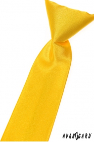 Jungen Kinder Krawatte gelb glatt