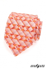 Krawatte orange geometrische Formen