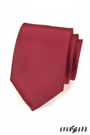 Glatte bordeaux Krawatte matt