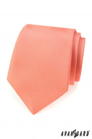 Einfarbige lachsfarbene Krawatte