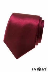 Glänzende einfarbige Krawatte bordeaux