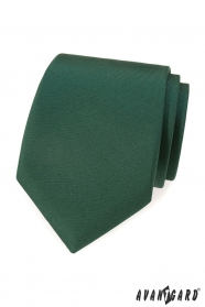 Dunkelgrüne, matte Krawatte