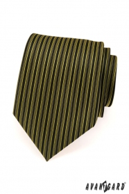 Herren Krawatte grüne und schwarze Streifen