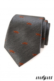 Graue Krawatte Orange Fuchs