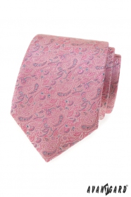 Rosa-graue Paisley Krawatte
