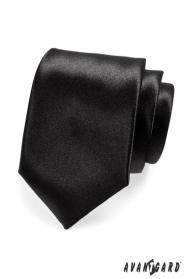 Klasische herren Krawatte schwarz glanz
