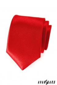 Rote glatte Krawatte für Herren