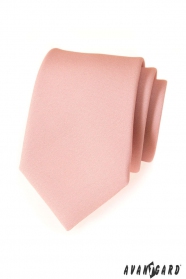 Moderne puderfarbene Krawatte matt