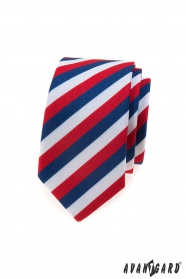 Schmale Krawatte Tricolore Lux
