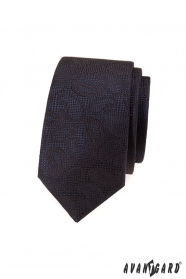 Braune, strukturierte Krawatte mit Paisley-Muster