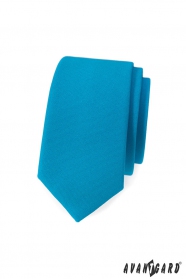 Schmale Krawatte in mattem Türkis