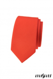 Schmale Herren Krawatte in mattem Orange