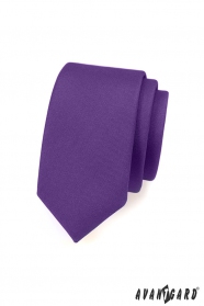 Mattviolette schmale Krawatte
