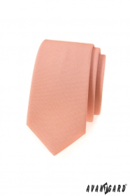 Schmale Krawatte in Lachsfarbe