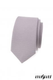 Graue schmale Krawatte