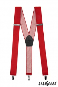 Rote Hosenträger Y-Form 3-Clip-Halterung