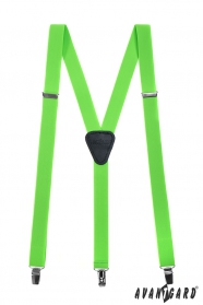 Neongrüne Hosenträger Y-Form 3-Clip-Halterung