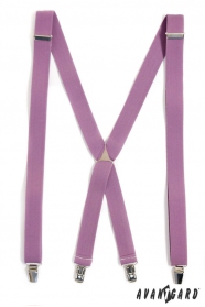 Hosenträger lila Farbe 4-Clip-Halterung