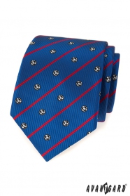 Blaue Krawatte mit roten Streifen Fußball