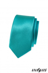 Schmale Türkis Krawatte
