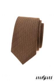 Zimtbraune schmale Krawatte