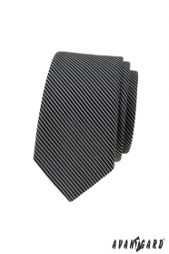 Schmale Krawatte mit schwarzen Streifen