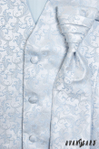 Französische Krawatte blau-weißer Muster - uni