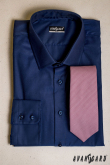 Baumwolle Krawatte mit Streifen in weinrot - Breite 7 cm
