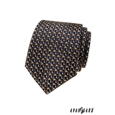 Krawatte mit blaubraunem Muster