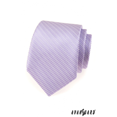 Weiße Krawatte mit lila Streifen