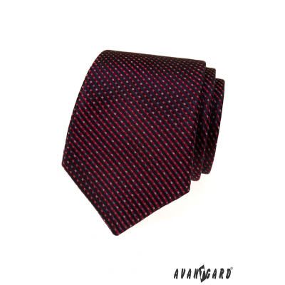 Bordeauxrote Krawatte mit buntem Muster