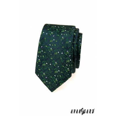 Grüne geblümte Krawatte