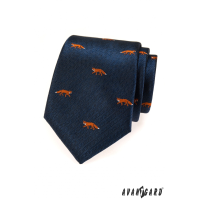 Krawatte mit orangem Fuchs