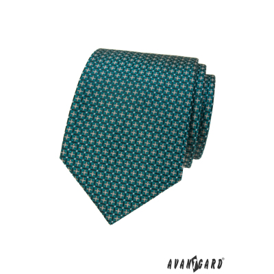Gemusterte Krawatte im Türkiston