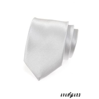Weiße glatte Krawatte glänzend