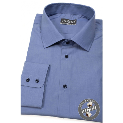 Blaues Herren Hemd 100% Baumwolle