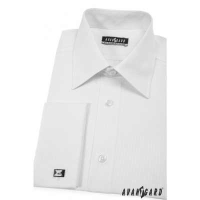 Herren Hemd  MK  Weiß mit feinem Streifen