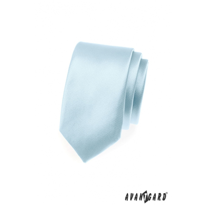 Himmelblaue schmale Krawatte