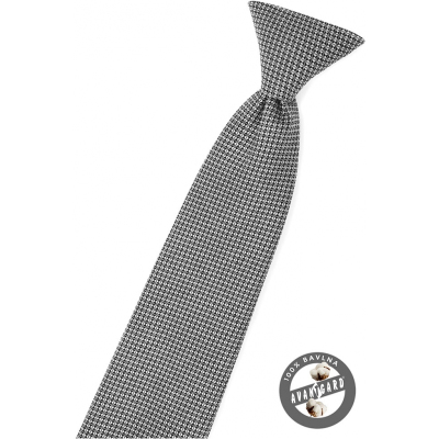 Schwarze Junge Krawatte mit grauem Muster