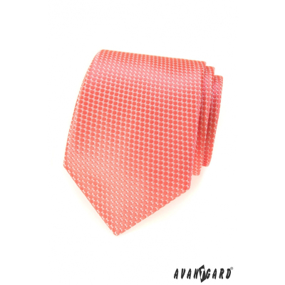 Lachs Herren-Krawatte mit Gittermuster