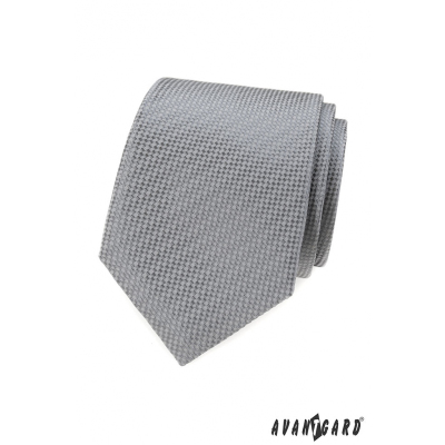 Graue Krawatte mit geflochtenem Muster