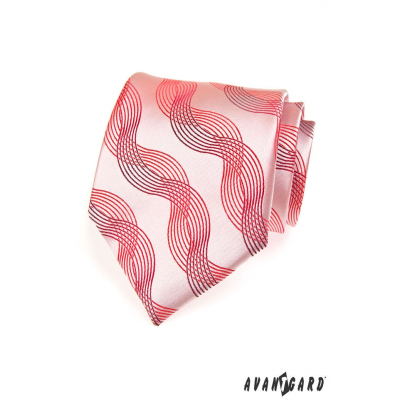 Rosa Krawatte für Männer mit Wellen